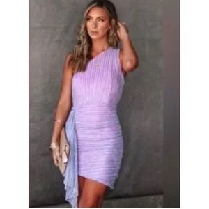 Dance & Marvel Dress Womens‎ Large Purple Stripes Glittery Mermaid Fairy Core